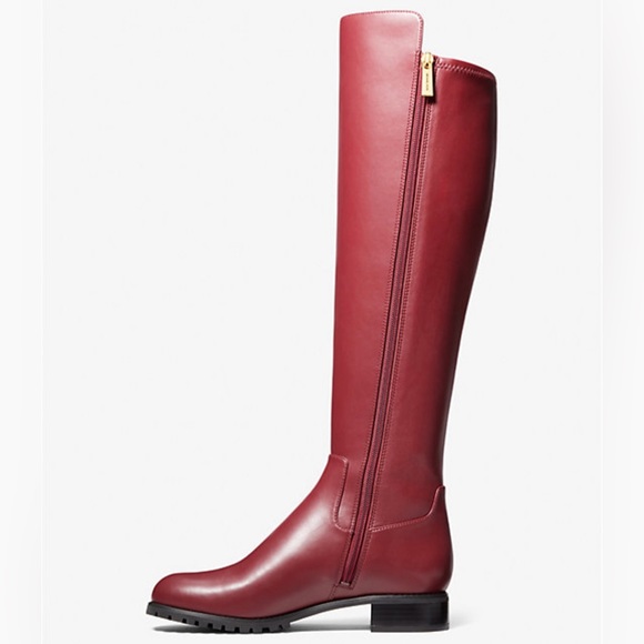 Micheal Kors Dark Cherry Britt Riding Boot - Picture 3 of 4